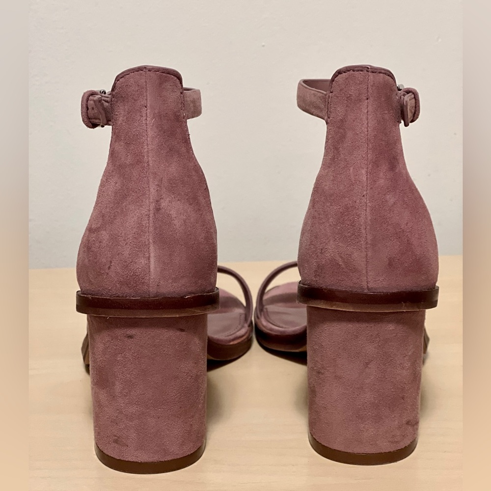 Vince Camuto Kreestey Ankle Strap Sandal - 5.5 M - ROSE SMOKE SUEDE - Picture 5 of 10